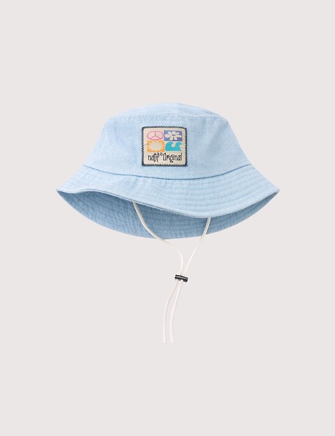 Bob Unisexe Corde Logo Devant Bleu